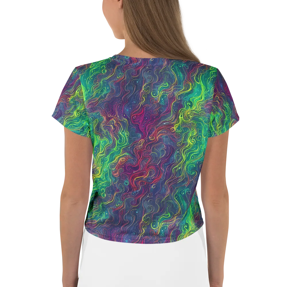 Neon Eddies on Crop Tee — Back