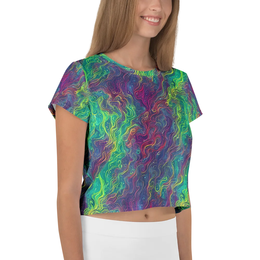 Neon Eddies on Crop Tee — Right