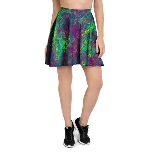 Neon Eddies on a Skater Skirt