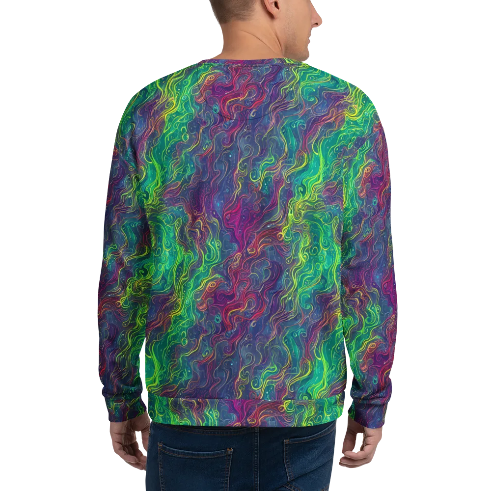 Neon Eddies on Sweatshirt — Back