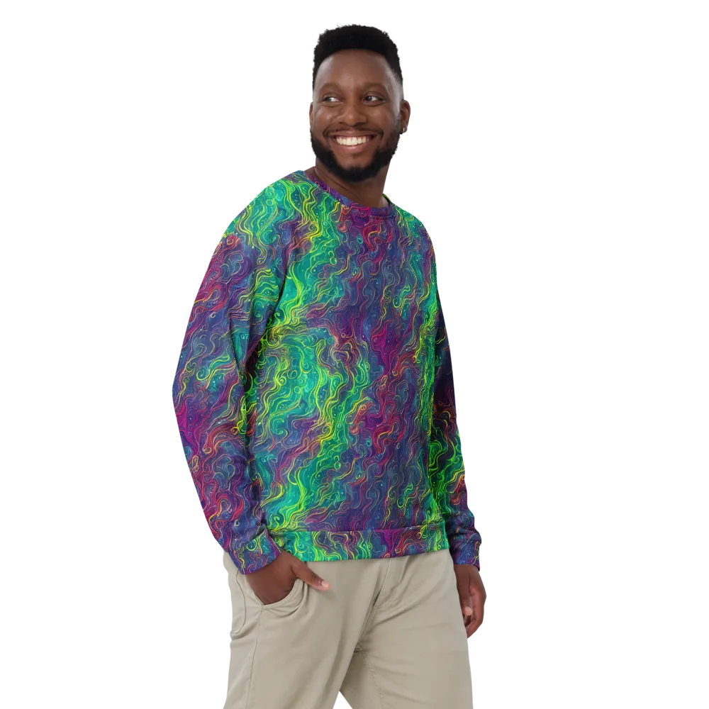 Neon Eddies on Sweatshirt — Front