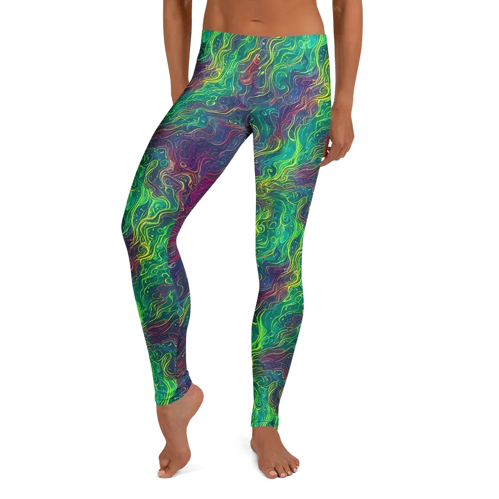 Neon Eddies on Leggings — Front
