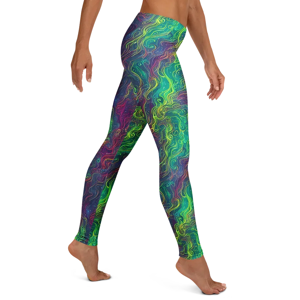 Neon Eddies on Leggings — Right