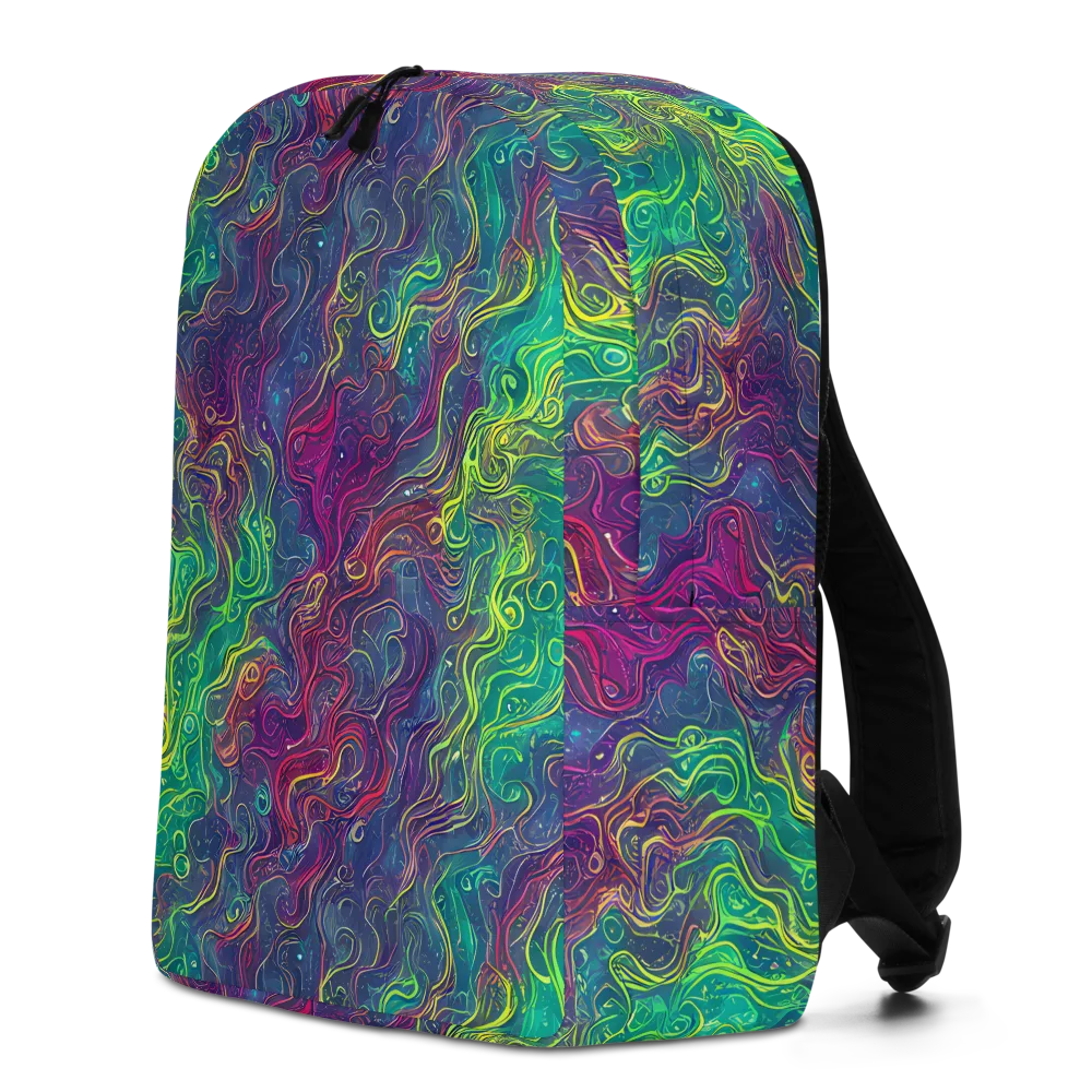 Neon Eddies on Minimalist Backpack — Left