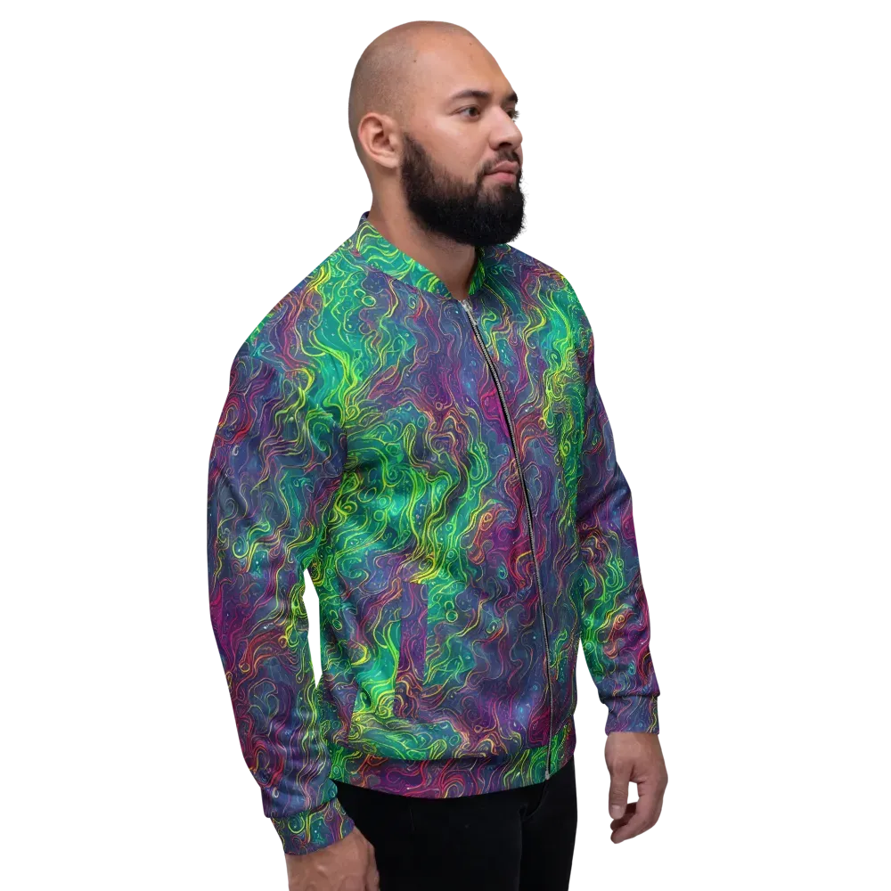 Neon Eddies on Bomber Jacket — Right