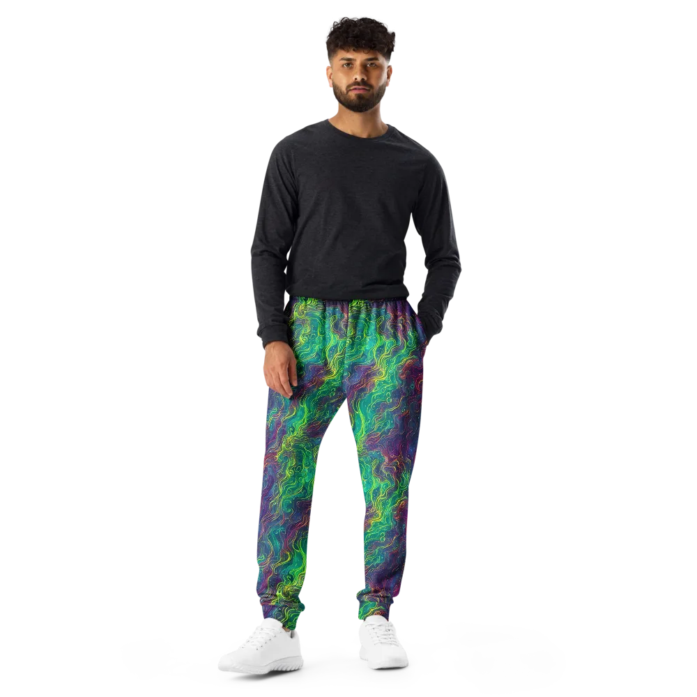 Neon Eddies on Men's Joggers — Front