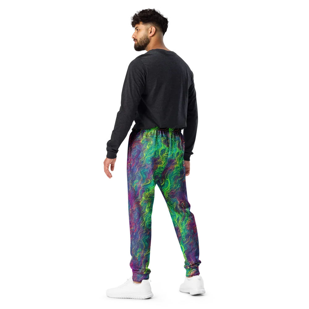 Neon Eddies on Men's Joggers — Back