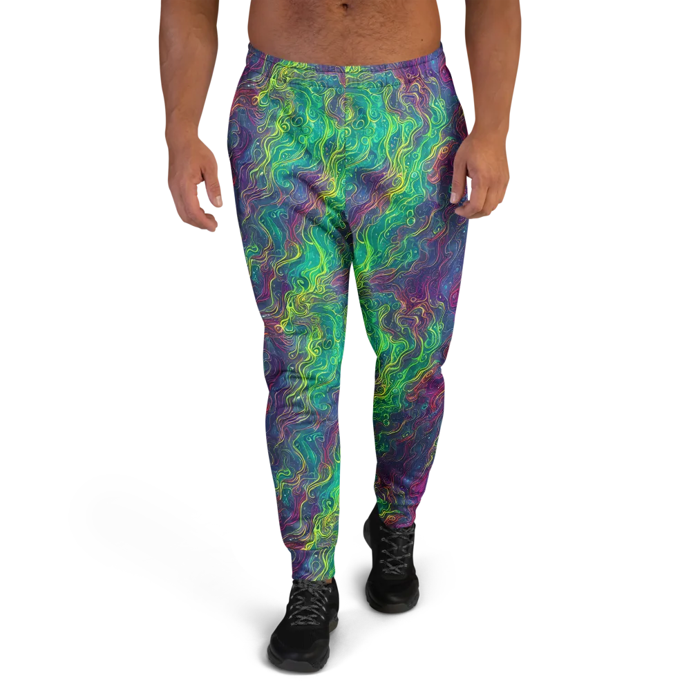 Neon Eddies on Men's Joggers — Front