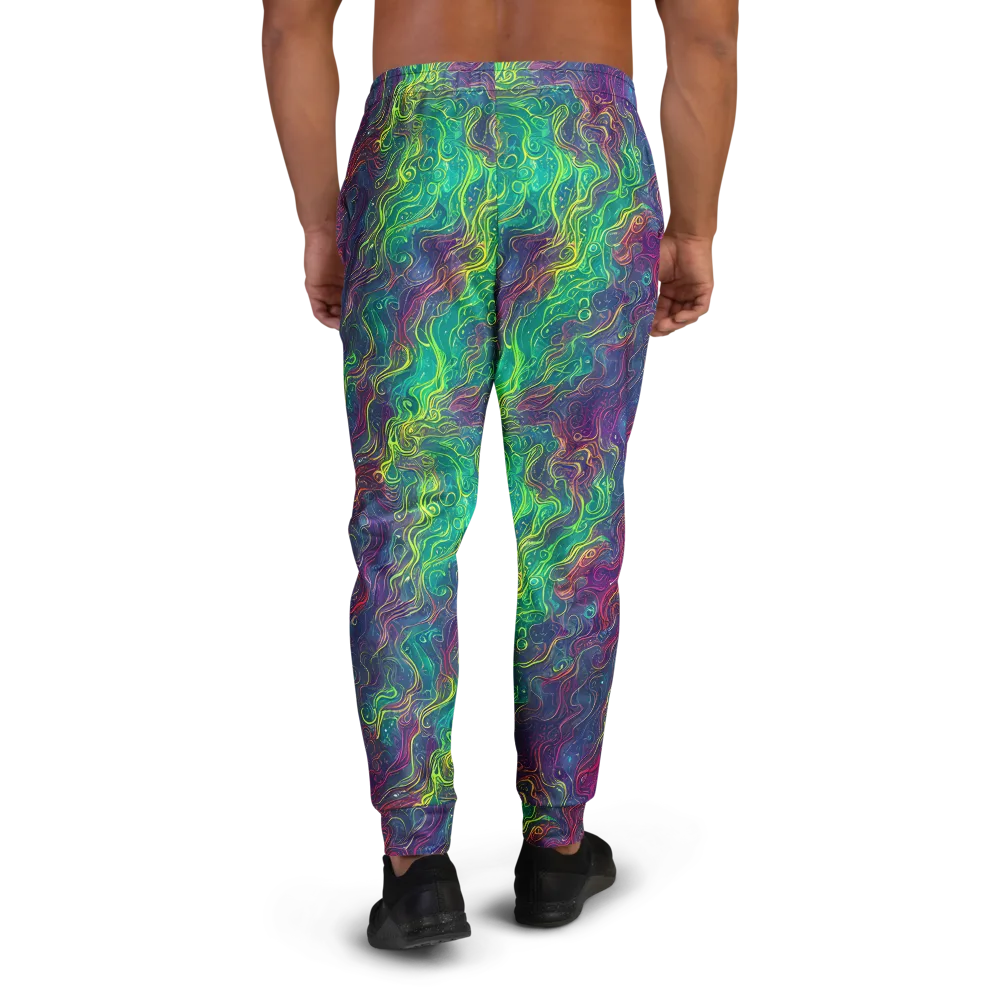 Neon Eddies on Men's Joggers — Back