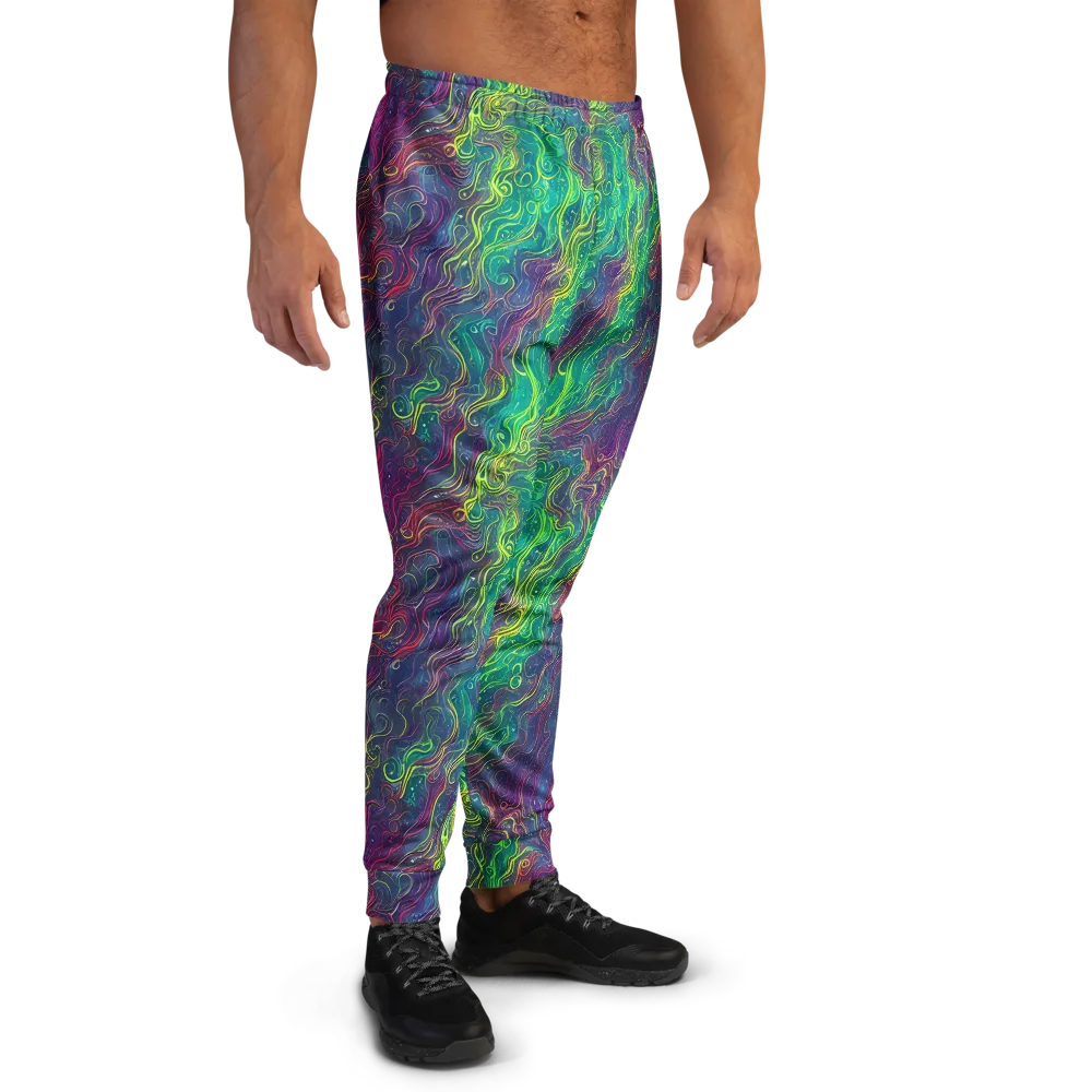Neon Eddies on Men's Joggers — Right