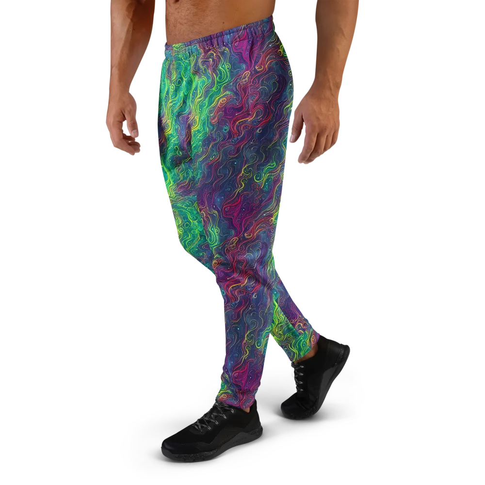 Neon Eddies on Men's Joggers — Left
