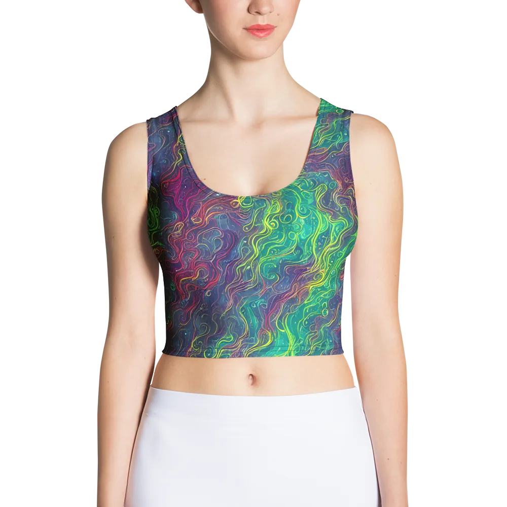 Neon Eddies on Crop Top — Front