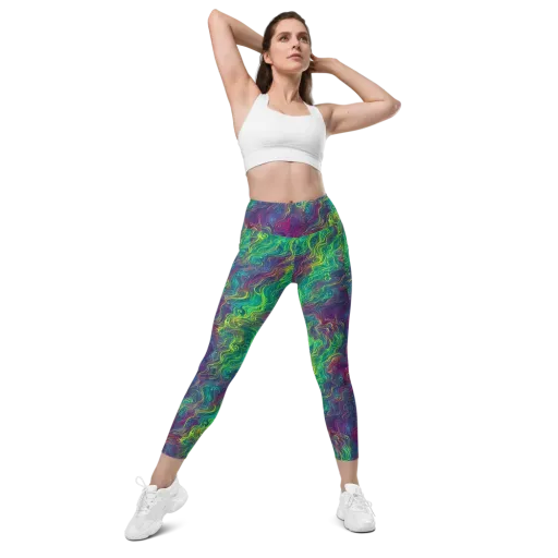 Neon Eddies on a Leggings with Pockets