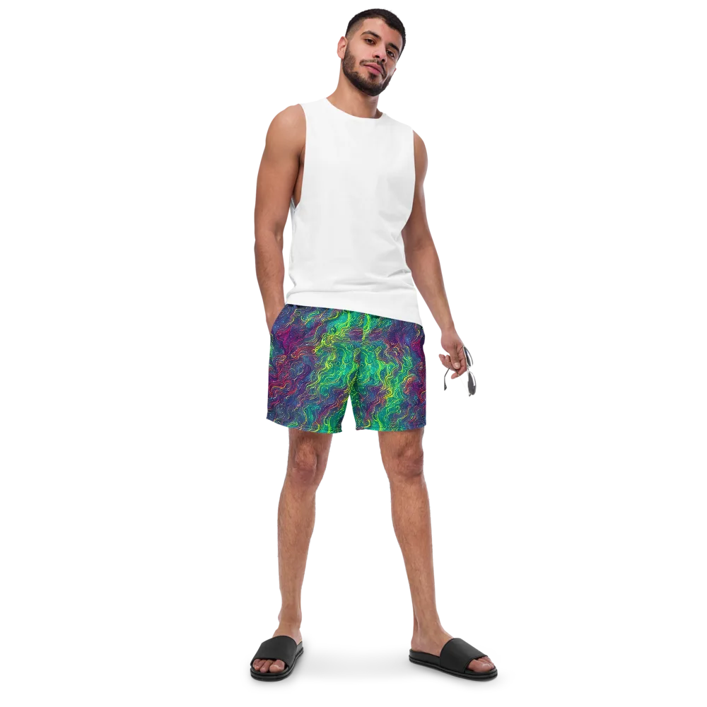 Neon Eddies on Swim Trunks — Front