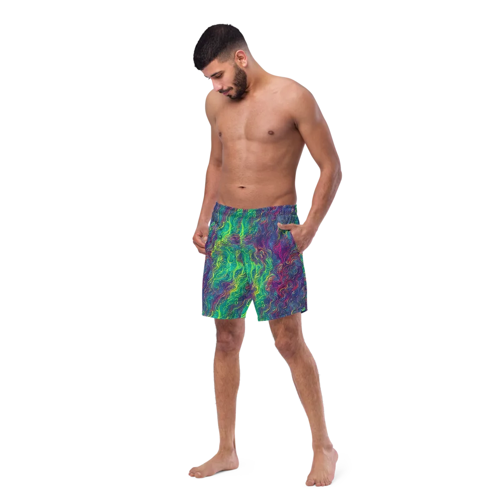Neon Eddies on Swim Trunks — Left Front