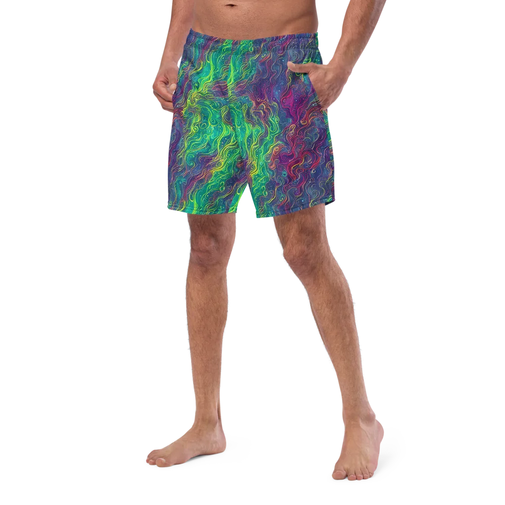 Neon Eddies on Swim Trunks — Left Front