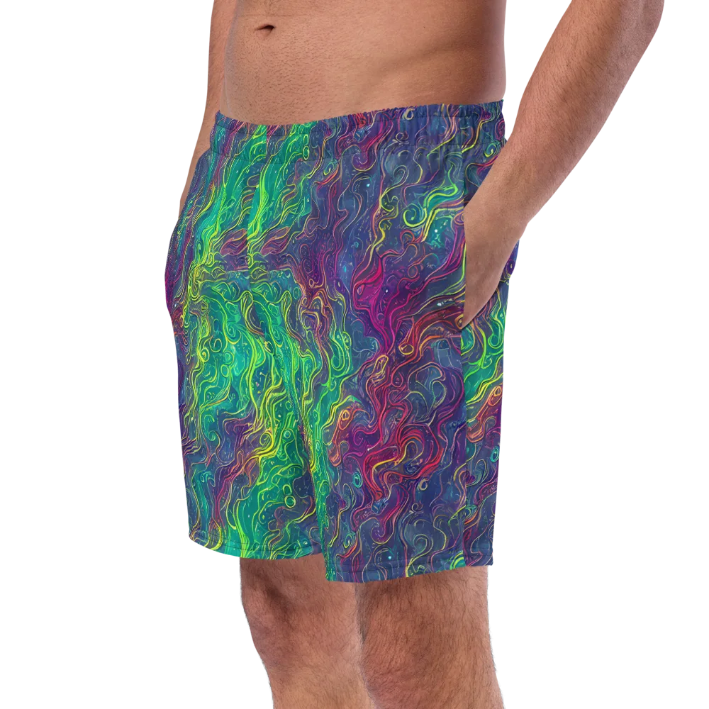 Neon Eddies on Swim Trunks — Left Front