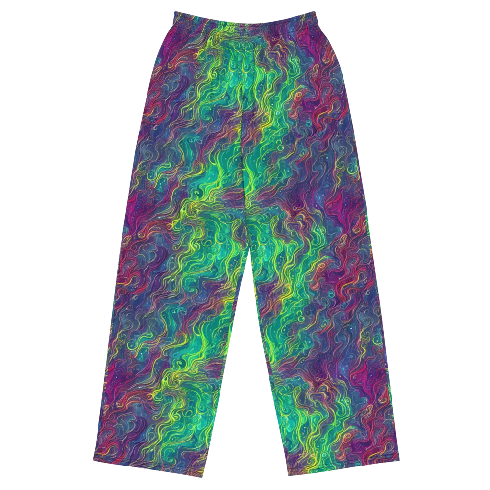 Neon Eddies on Wide-Leg Pants — Front