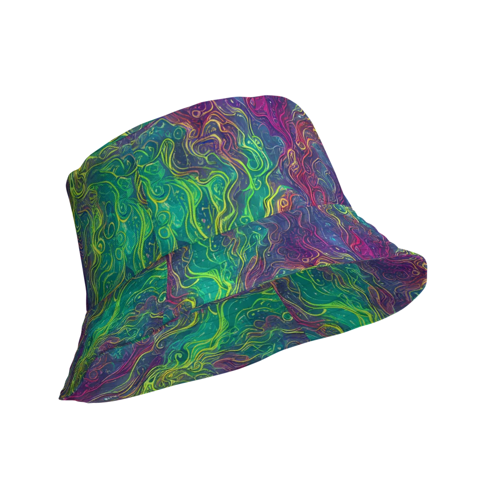 Neon Eddies on Reversible Bucket Hat — Product details Outside