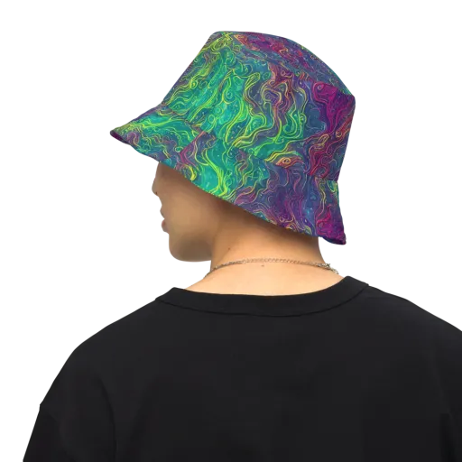 Neon Eddies on a Reversible Bucket Hat