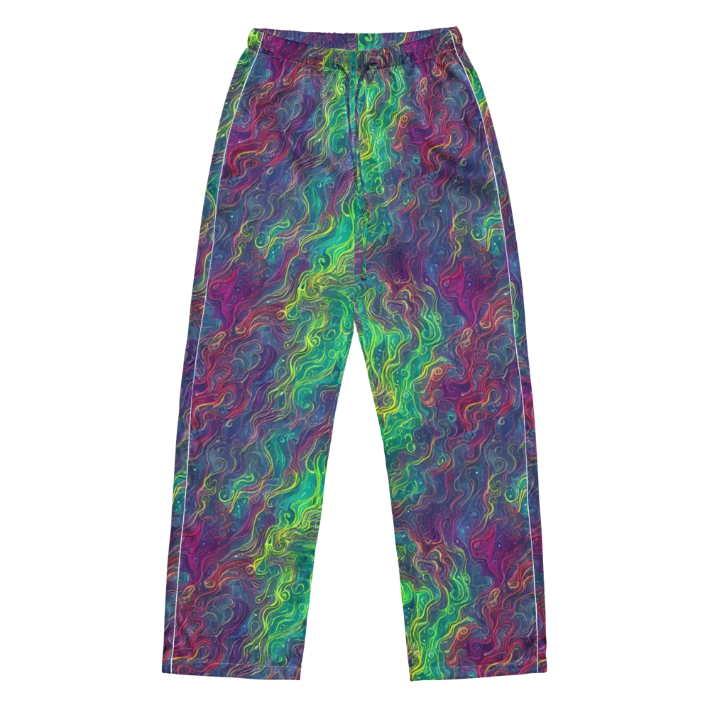 Neon Eddies on Women's Pajama Pants — Front