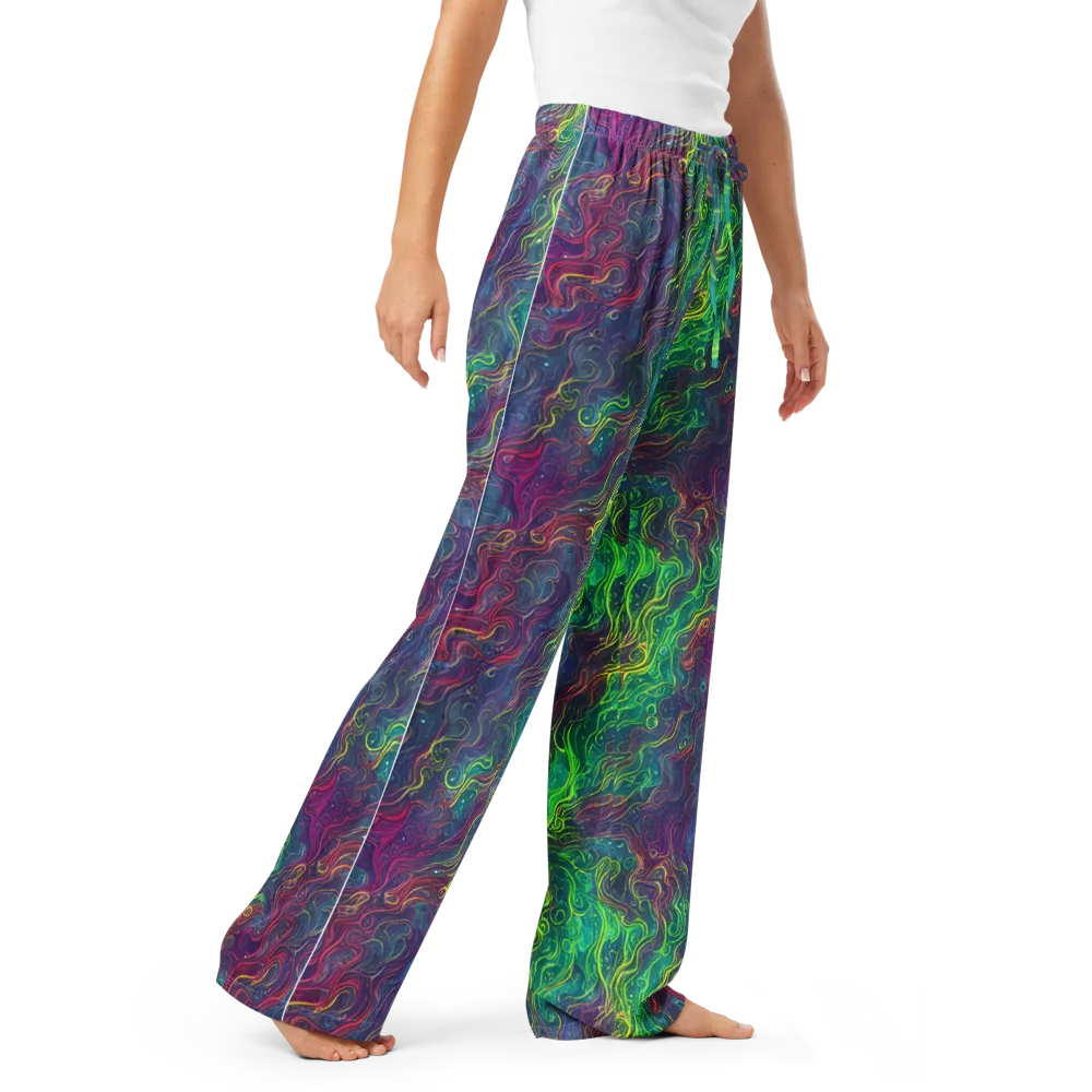 Neon Eddies on Women's Pajama Pants — Right Front