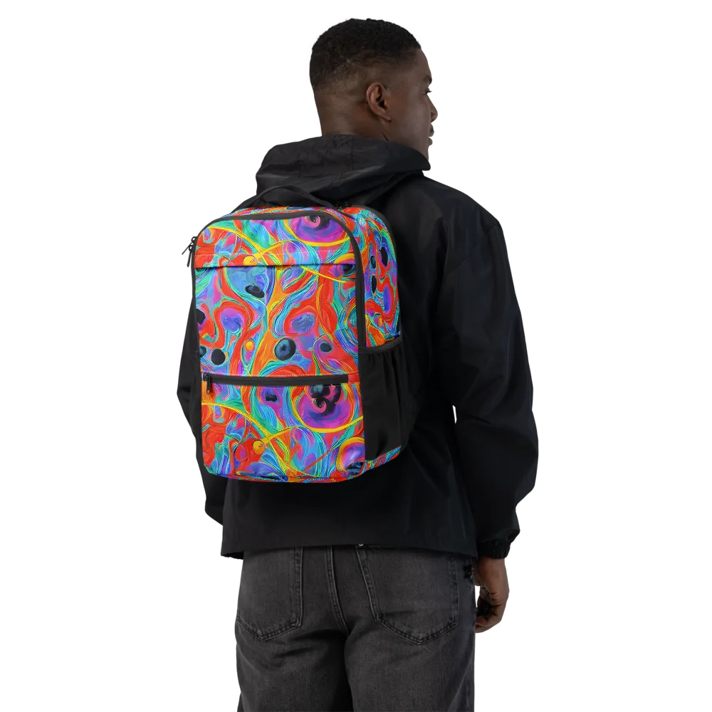 Electric Marbledream on Utility Backpack — Back