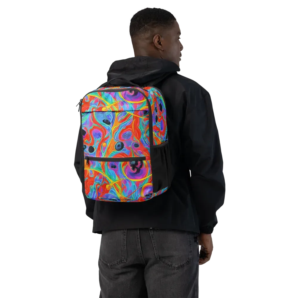Electric Marbledream on Utility Backpack — Back