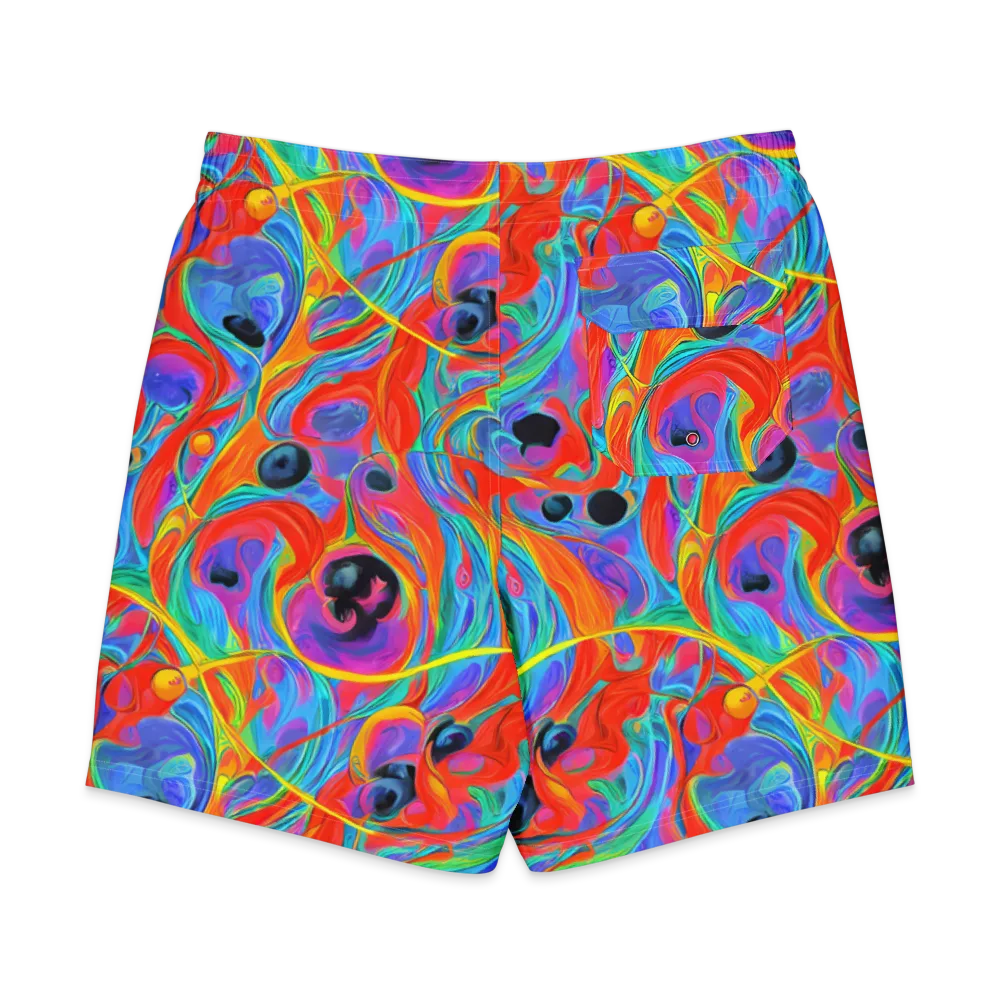 Electric Marbledream on Men's Board Shorts — Back
