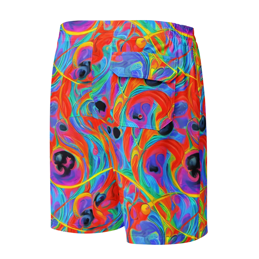Electric Marbledream on Men's Board Shorts — Back