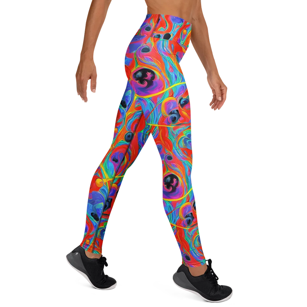 Electric Marbledream on Yoga Leggings — Right