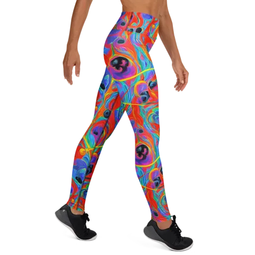 Electric Marbledream on a Yoga Leggings