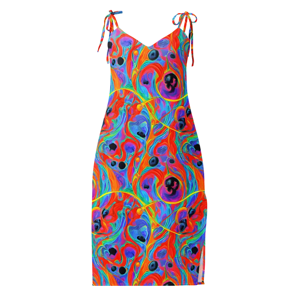 Electric Marbledream on Slip Dress — Front