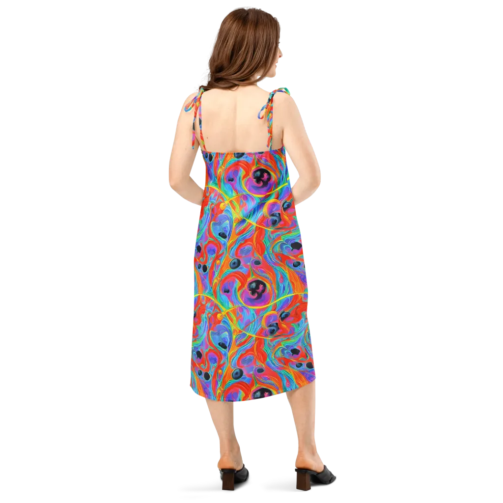 Electric Marbledream on Slip Dress — Back