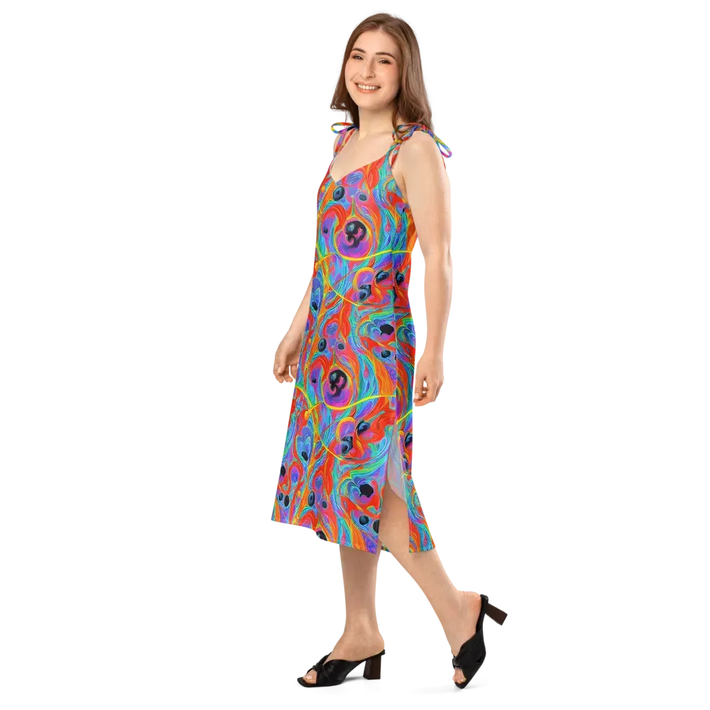 Electric Marbledream on Slip Dress — Left Front