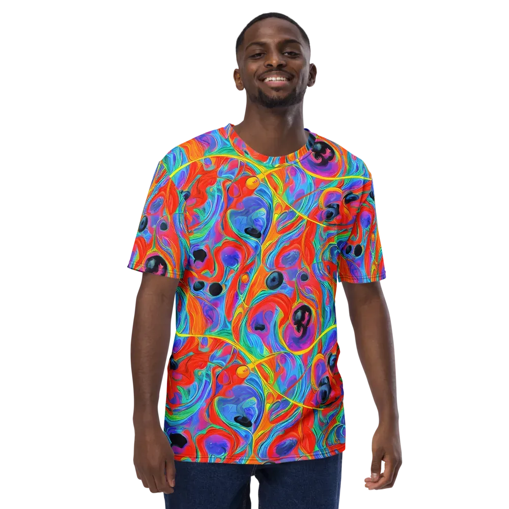 Electric Marbledream on Men's Crew Neck T-Shirt — Front