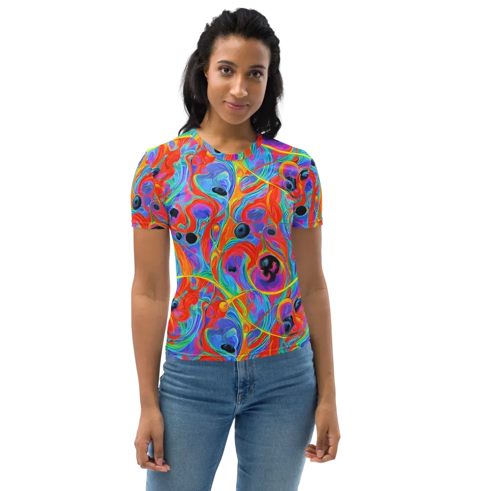 Electric Marbledream on Women's Crew Neck T-Shirt — Front