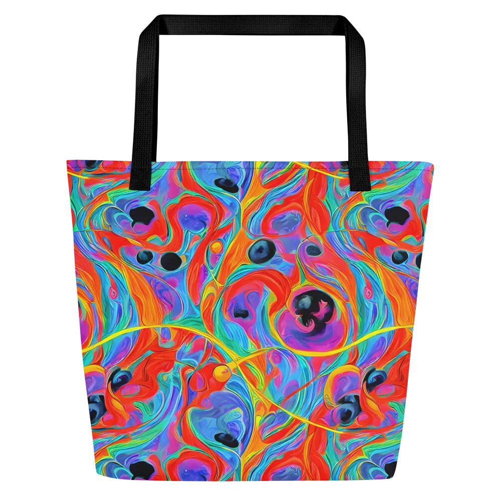 Electric Marbledream on Large Tote Bag W/ Pocket — Front