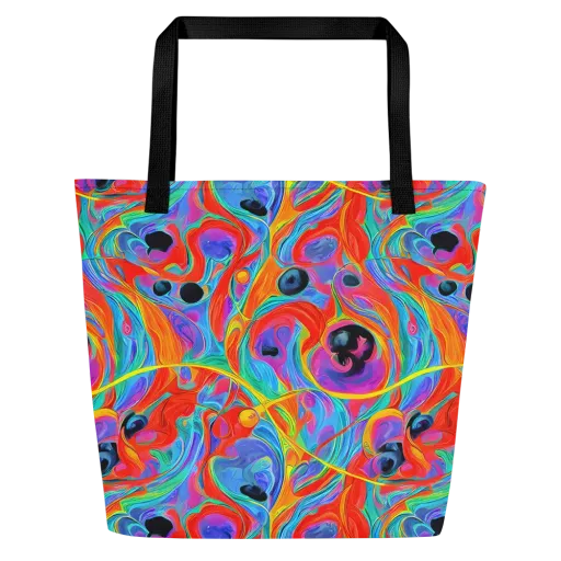 Electric Marbledream on a Large Tote Bag W/ Pocket