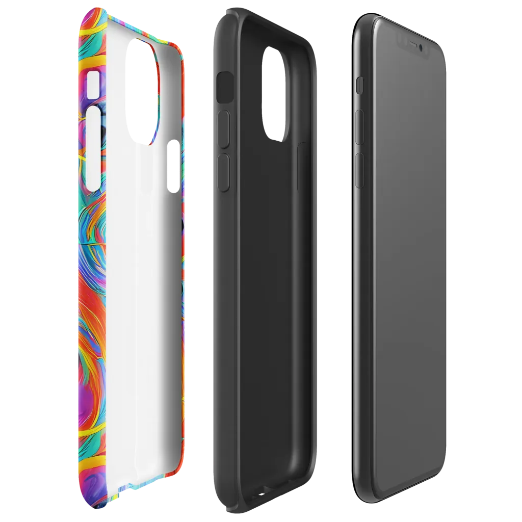 Electric Marbledream on Tough Case for iPhone® — Right