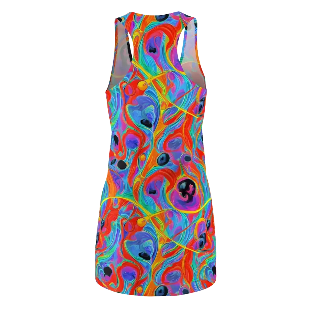 Electric Marbledream on Racerback Dress — Back