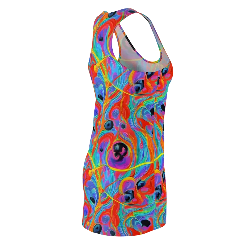 Electric Marbledream on Racerback Dress — Back Side