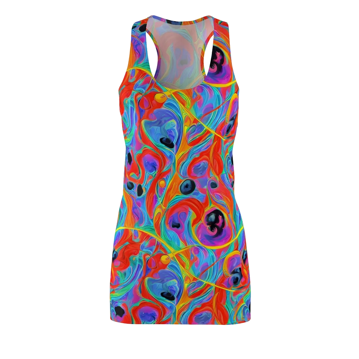 Electric Marbledream on Racerback Dress — Front