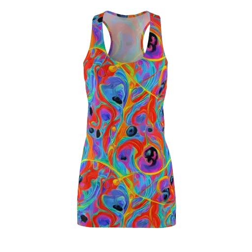 Electric Marbledream on a Racerback Dress