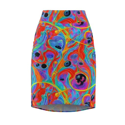 Electric Marbledream on a Pencil Skirt