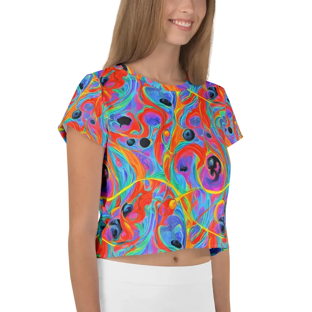 Electric Marbledream on Crop Tee — Right