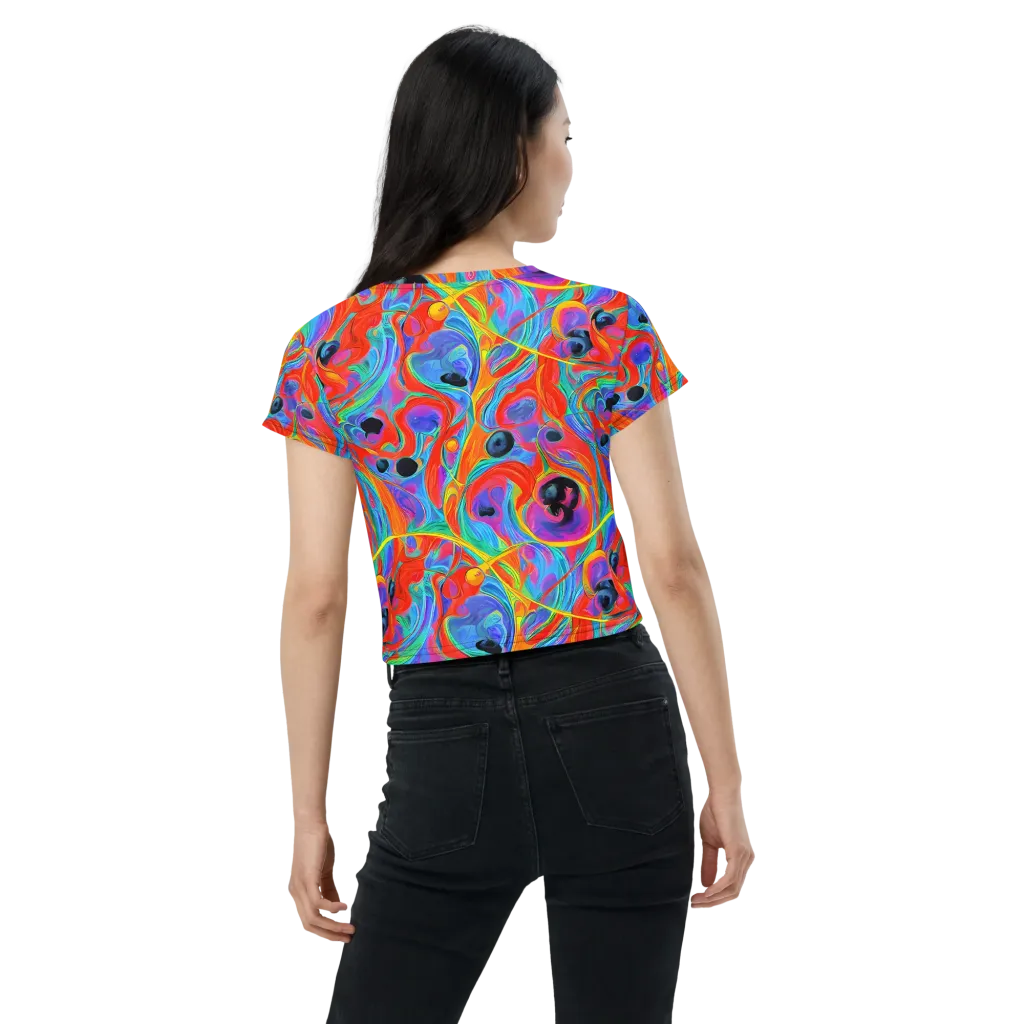 Electric Marbledream on Crop Tee — Back