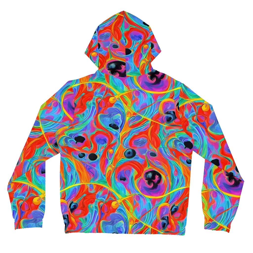 Electric Marbledream on Women's Full-Zip Hoodie — Back