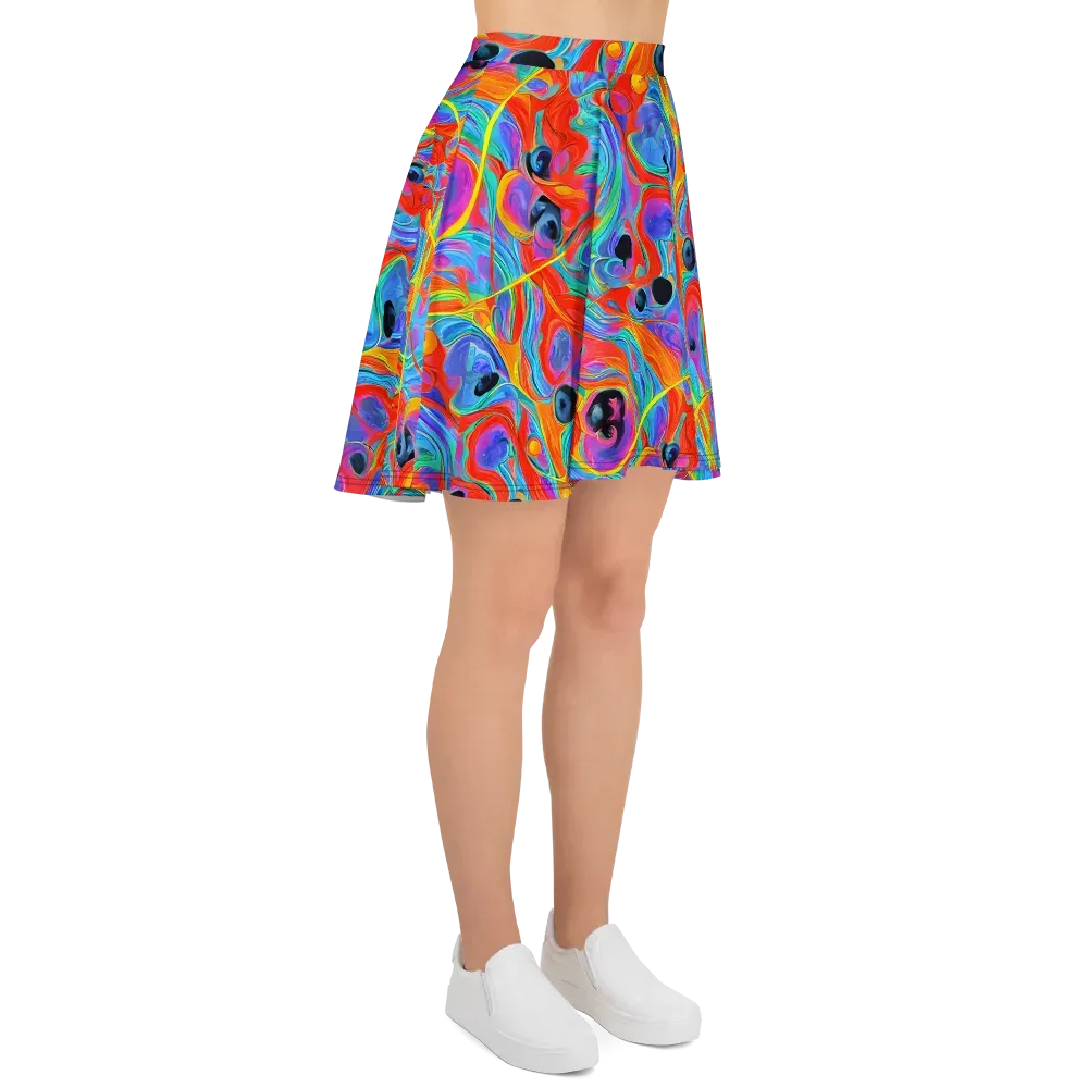 Electric Marbledream on Skater Skirt — Right