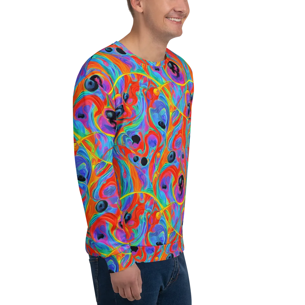 Electric Marbledream on Sweatshirt — Right Front
